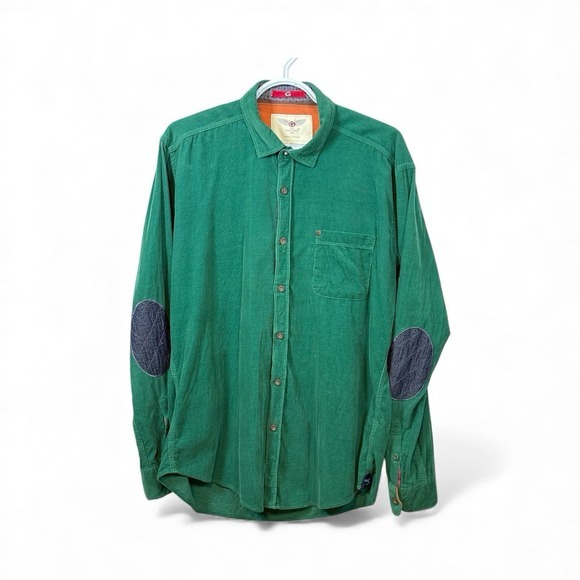 Gulf Bird Other - GULF BIRD WRC TEAM Green Corduroy Long Sleeve Button Up‎ Shirt Men's XL